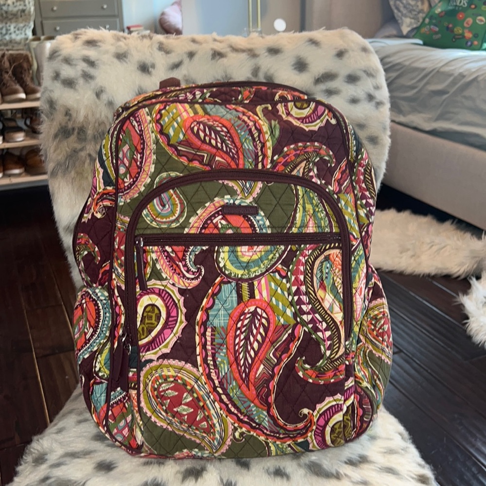 Real Vera Bradley pattern quilted backpack. lightly, almost never used.